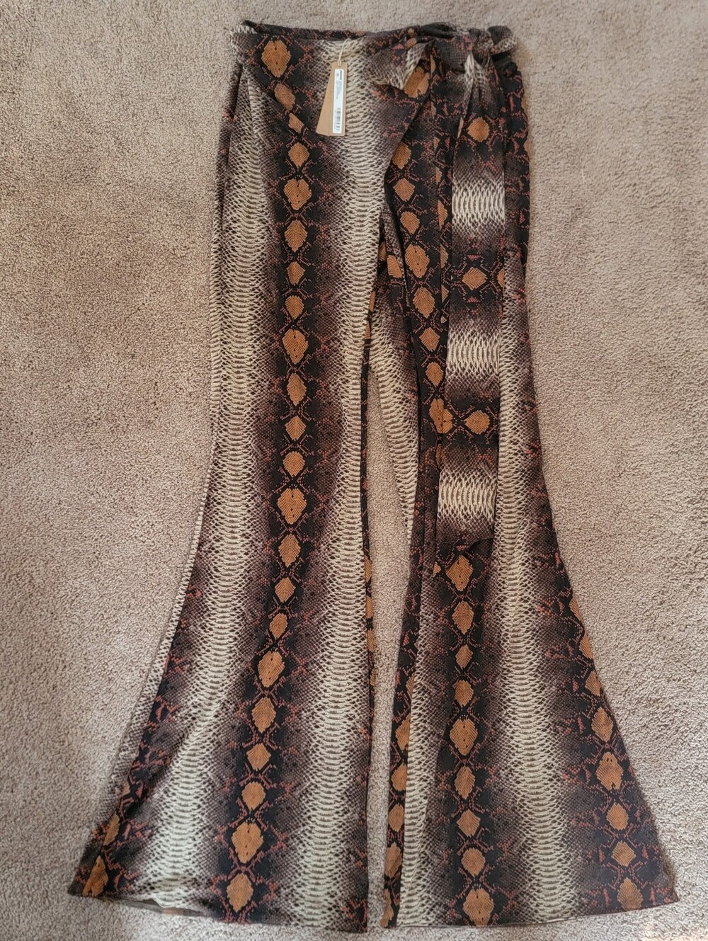 SKIMS Summer Mesh Wrap Pant Desert Snake Skin NWT M